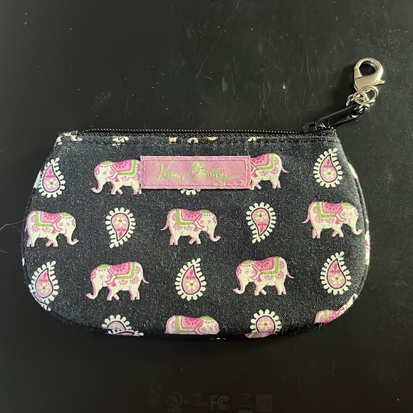 Vera Bradley Retired Pink Elephant ID Zipper Coin Purse/Wallet - Picture 2 of 3